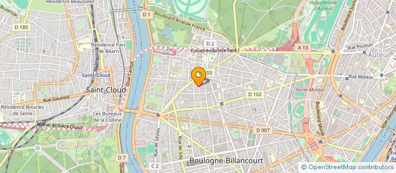 localisation de l'entreprise SYND COPR 15 R A LAURENT 92 BOULOGNE  BOULOGNE-BILLANCOURT