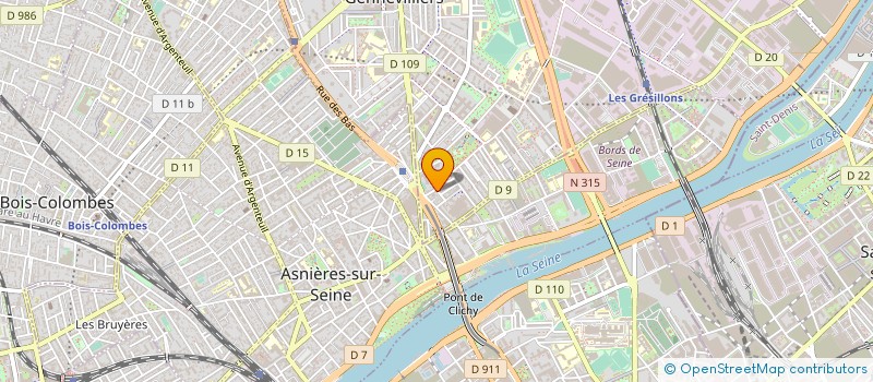 localisation de l'entreprise SYND.COPR. 15 RUE A GUIGNEDOUX  GENNEVIL à GENNEVILLIERS