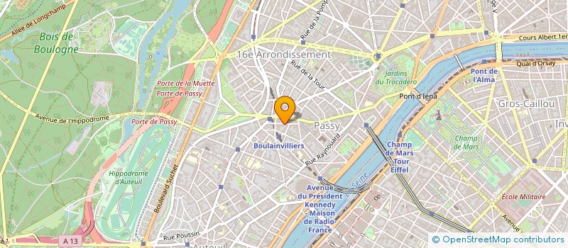 localisation de l'entreprise SYND.COPR. 15 RUE BOIS LE VENT  75016 RE  PARIS