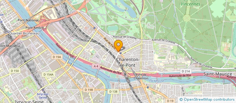 localisation de l'entreprise SYND.COPR. 15 RUE DU HAMEAU PARIS 15 à CHARENTON-LE-PONT