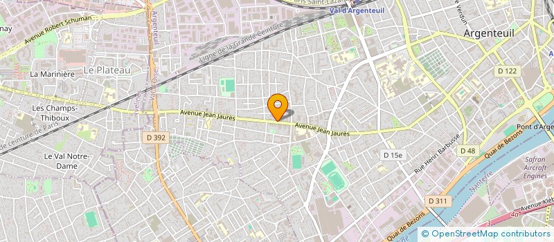 localisation de l'entreprise SYND COPR 150 AV JEAN JAURES  ARGENTEUIL