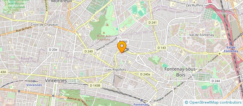 localisation de l'entreprise SYND.COPR. 151 R GAMBETTA  FONTENAY-SOUS-BOIS