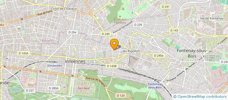 localisation de l'entreprise SYND COPR 154 RUE DE LA JARRY à VINCENNES