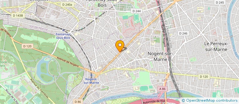 localisation de l'entreprise SYND.COPR. 158-160 GRANDE RUE CHARLES DE  NOGENT-SUR-MARNE