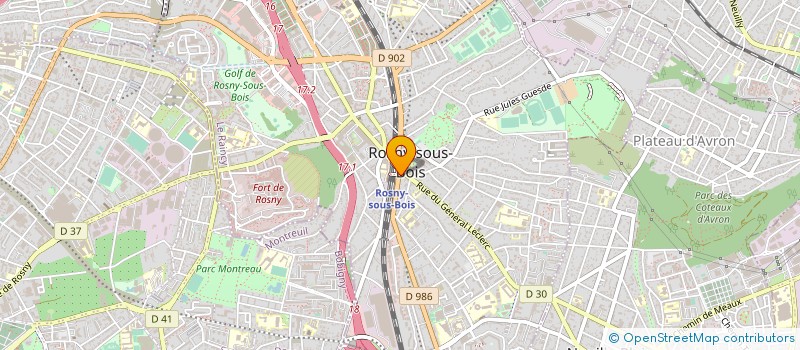 localisation de l'entreprise SYND.COPR. 16 R GROGNARD & 19 R DU CDT D à ROSNY-SOUS-BOIS