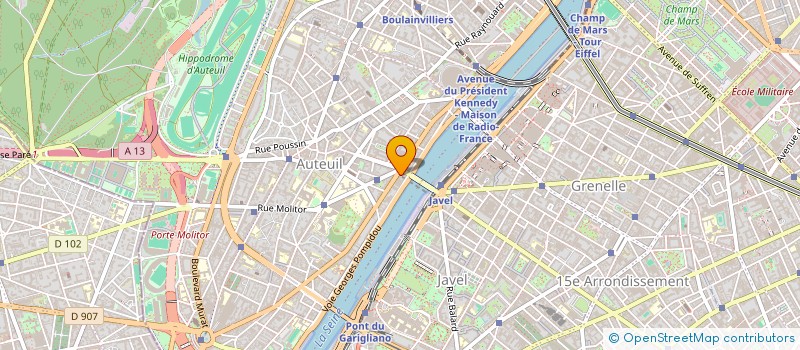 localisation de l'entreprise SYND.COPR. 16 RUE JASMIN PARIS  16 REP P  PARIS