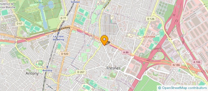 localisation de l'entreprise SYND.COPR. 16 RUE LA FONTAINE   RES LES  FRESNES