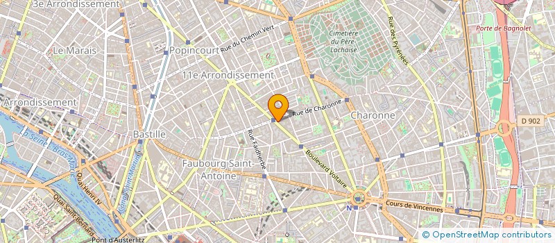 localisation de l'entreprise SYND.COPR. 169 BD VOLTAIRE      75011 PA  PARIS