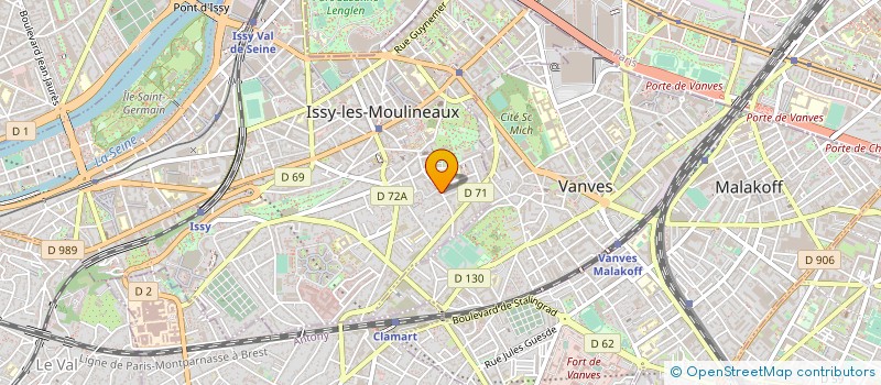localisation de l'entreprise SYND.COPR. 17-17B RUE JULES GUESDE 9 à ISSY-LES-MOULINEAUX