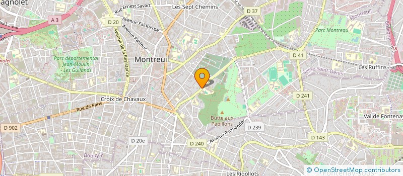 localisation de l'entreprise SYND.COPR. 17-21 AV JEAN MOULIN 93 MONTR à MONTREUIL