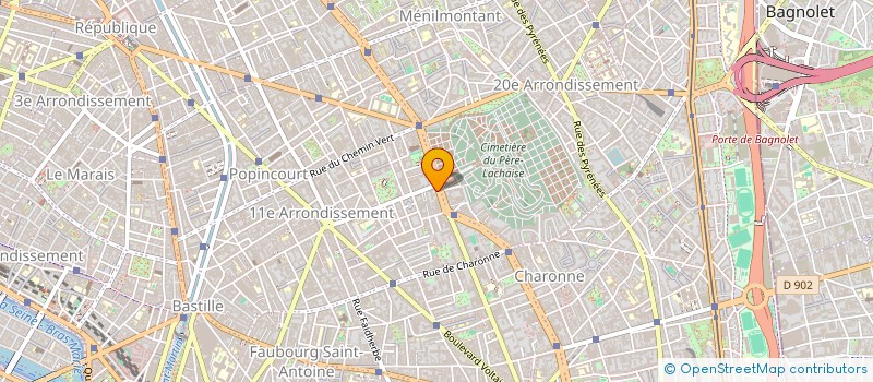 localisation de l'entreprise SYND. COPR. 17 BD DE MENILMONTANT 75011  PARIS