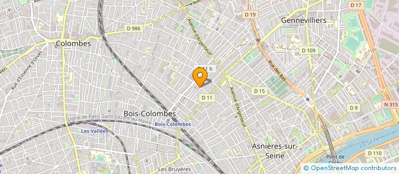 localisation de l'entreprise SYND COPR 17 RUE CHARLES CHEFSON à BOIS-COLOMBES