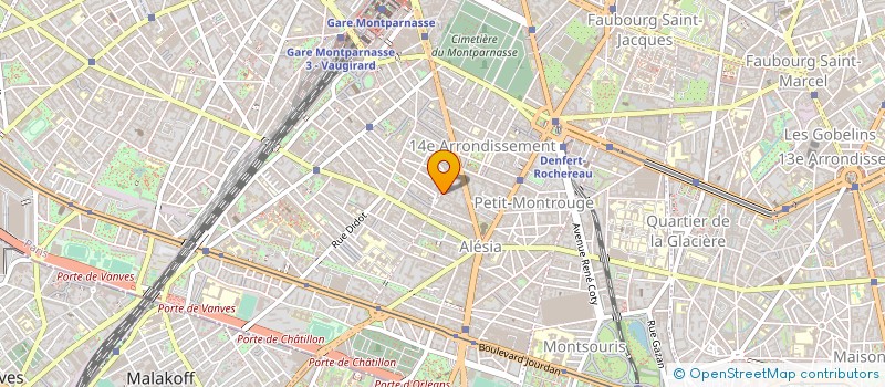 localisation de l'entreprise SYND.COPR. 17 RUE DES PLANTES 14EME REP  PARIS