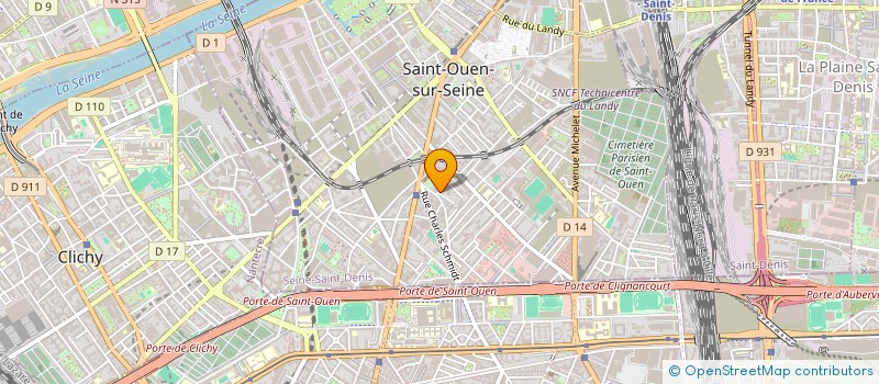 localisation de l'entreprise SYND COPR 17 RUE EDGARD QUINET à SAINT-OUEN-SUR-SEINE