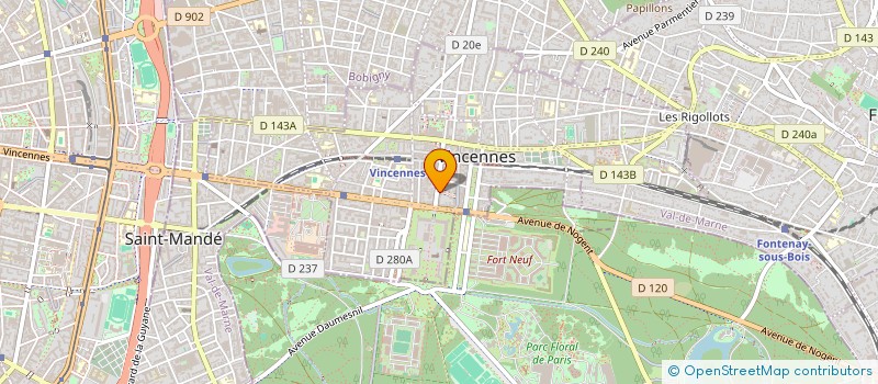 localisation de l'entreprise SYND.COPR. 176 AV DU PRESIDENT WILSON 9 à VINCENNES