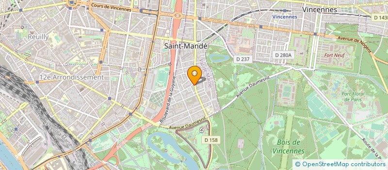 localisation de l'entreprise SYND.COPR. 176 RUE DE CHARENTON 75012 PA à SAINT-MANDE