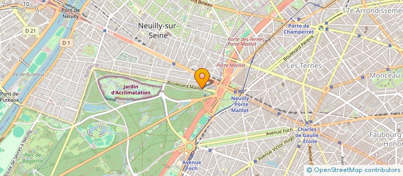 localisation de l'entreprise SYND COPR 18 BD MAILLOT à NEUILLY-SUR-SEINE