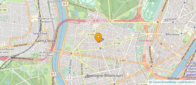localisation de l'entreprise SYND.COPR. 18 R D AGUESSEAU 92 BOULOGNE à BOULOGNE-BILLANCOURT