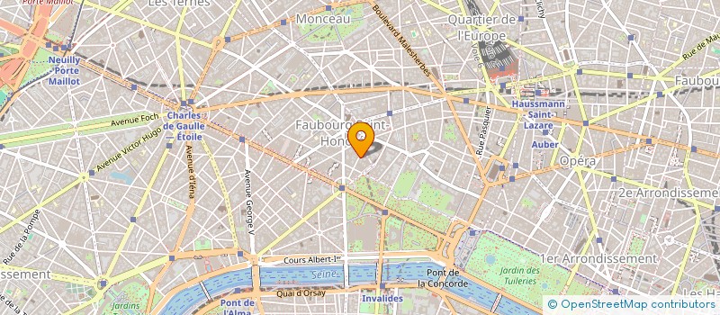 localisation de l'entreprise SYND.COPR. 18 RUE JEAN MERMOZ   75008 PA  PARIS