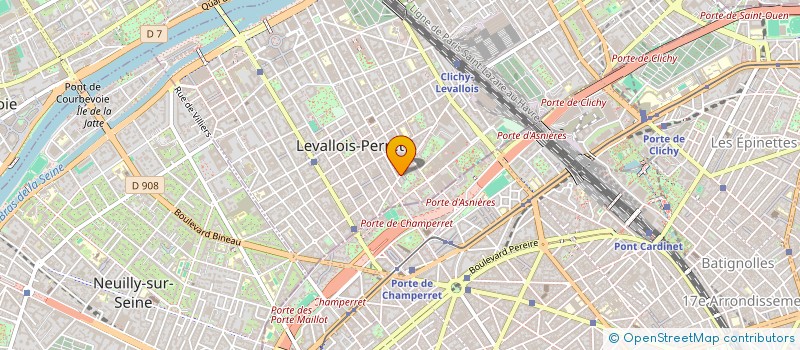 localisation de l'entreprise SYND.COPR. 18 RUE JOUFFROY 75017 PARIS R à LEVALLOIS-PERRET