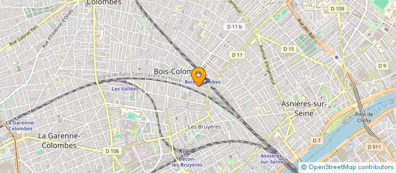 localisation de l'entreprise SYND.COPR. 18 RUE PAUL DEROULEDE  BOIS-COLOMBES