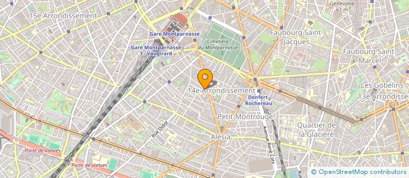 localisation de l'entreprise SYND COPR 182 RUE DU CHATEAU 75014 PARIS  PARIS
