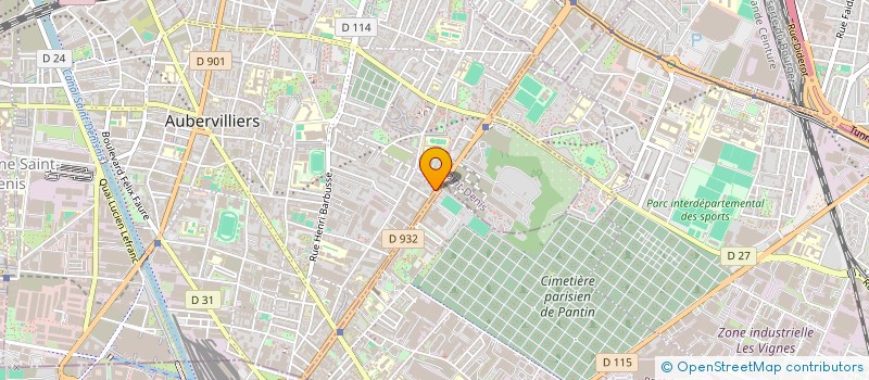 localisation de l'entreprise SYND.COPR. 183 AV JEAN JAURES 93 AUBERVI  AUBERVILLIERS