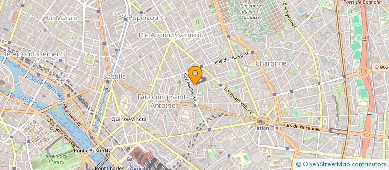 localisation de l'entreprise SYND.COPR.19 RUE CHANZY 75011 PARIS  PARIS