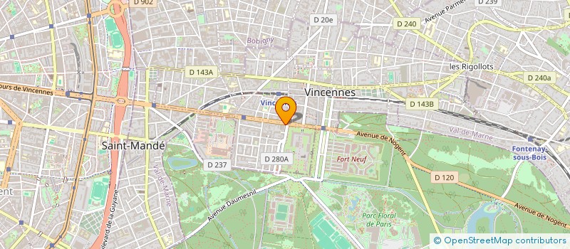 localisation de l'entreprise SYND.COPR. 1B AV DE PARIS 94 VINCENNE à VINCENNES