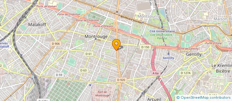 localisation de l'entreprise SYND.COPR. 2-2B R LOUIS ROLLAND 92 MONT  MONTROUGE