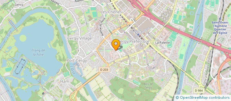 localisation de l'entreprise SYND COPR 2-4 AV DU PARC 95 CERGY  CERGY