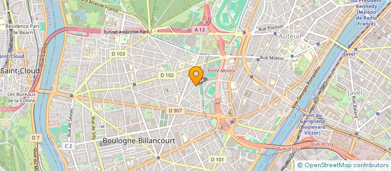 localisation de l'entreprise SYND.COPR. 2-4 RUE DU PAVILLON 92 BOULO à BOULOGNE-BILLANCOURT