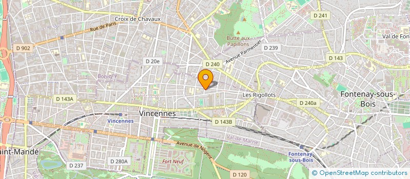 localisation de l'entreprise SYND.COPR. 2 4 RUE GUYNEMER 94 VINCENNE à VINCENNES