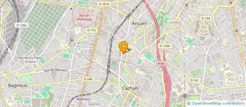 localisation de l'entreprise SYND.COPR. 2 ASPASIE JULES CARON RES CAR à ARCUEIL