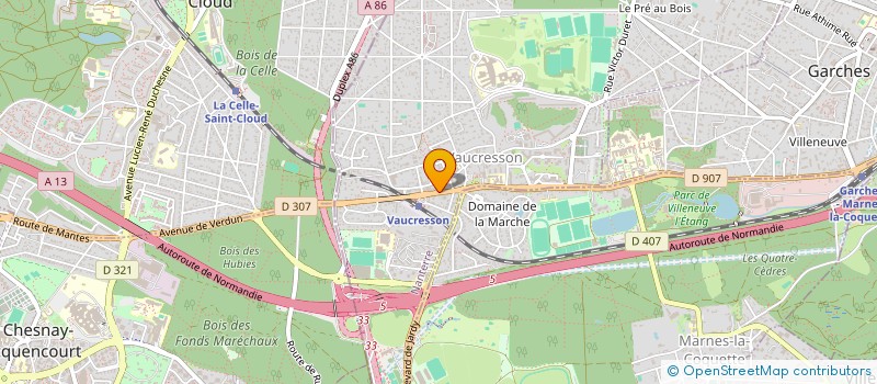 localisation de l'entreprise SYND.COPR. 2 AV FLORENT SCHMITT 92 SAINT  VAUCRESSON