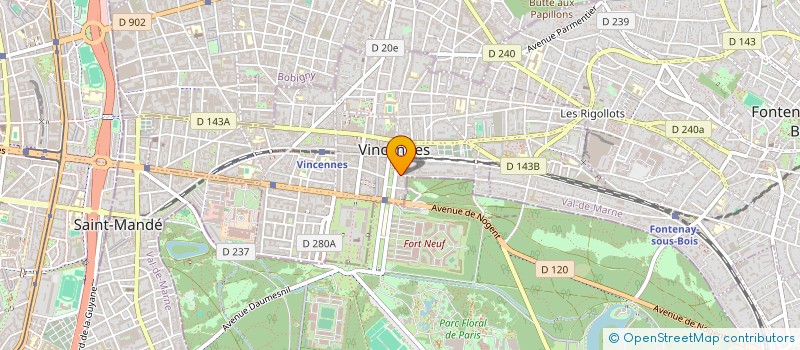 localisation de l'entreprise SYND.COPR. 2 AV FOCH à VINCENNES