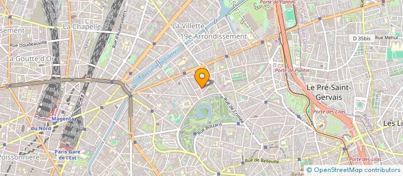 localisation de l'entreprise SYND.COPR. 2 AV MODERNE 75019   PARIS RE  PARIS