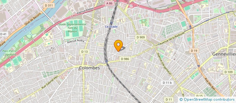 localisation de l'entreprise SYND COPR 2 RUE JACQUES LOUIS BERNIER 92 COLOMBES  COLOMBES