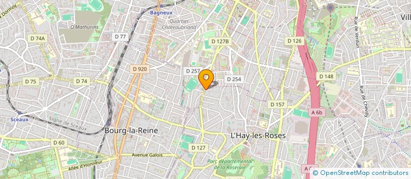 localisation de l'entreprise SYND.COPR. 2 RUE LA FUTAIE 2 ALLEE DES T à L'HAY-LES-ROSES