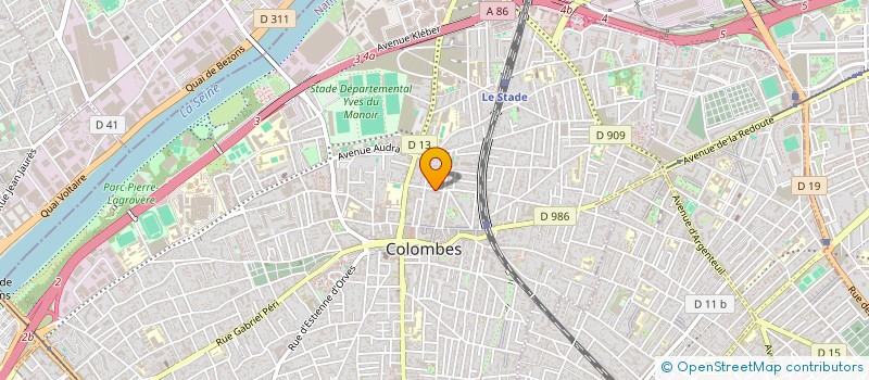 localisation de l'entreprise SYND.COPR. 20-22 R. DE LA FRATERNITE - C à COLOMBES