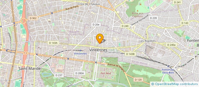 localisation de l'entreprise SYND.COPR. 20 AV. DE VORGES 94 VINCENNE à VINCENNES