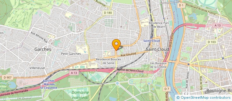 localisation de l'entreprise SYND COPR 20 BD DE LA REPUBLIQUE à SAINT-CLOUD