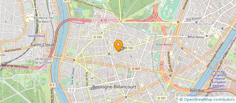 localisation de l'entreprise SYND.COPR. 20 RUE DU GENERAL    BERTRAND  BOULOGNE-BILLANCOURT