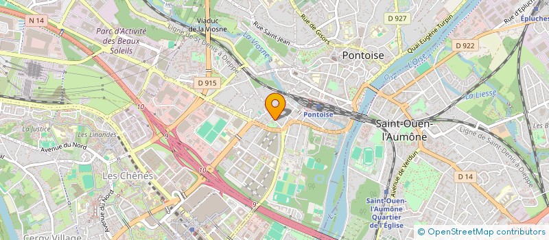 localisation de l'entreprise SYND.COPR. 202 LES CHENES BRUNS 95 CERGY  PONTOISE