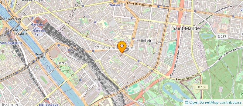 localisation de l'entreprise SYND.COPR. 206 AV DAUMESNIL     75012 PA  PARIS