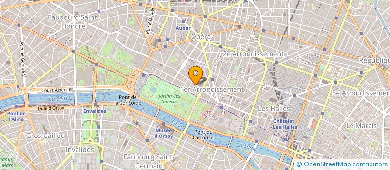 localisation de l'entreprise SYND.COPR. 207 RUE SAINT HONORE  PARIS