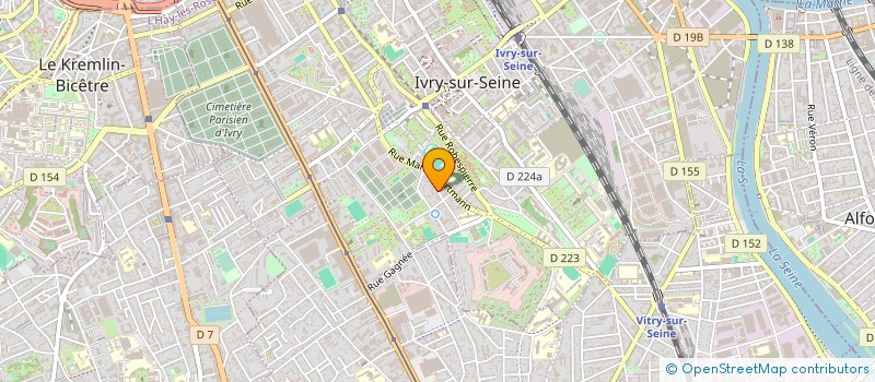 localisation de l'entreprise SYND COPR 20B 22 R DES FRERES BLAIS 94 I à IVRY-SUR-SEINE