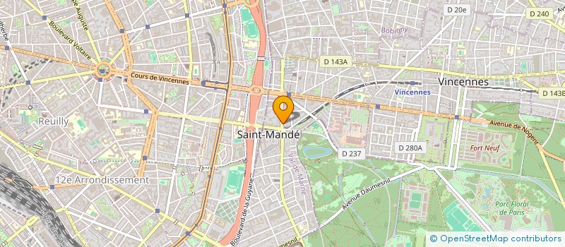 localisation de l'entreprise SYND.COPR. 21 AV. DU GENERAL DE GAULLE 9 à SAINT-MANDE