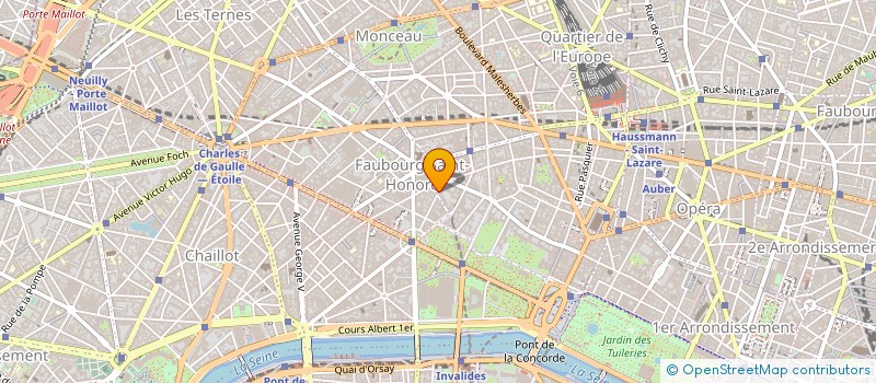 localisation de l'entreprise SYND.COPR. 21 RUE JEAN MERMOZ   75008 PA  PARIS