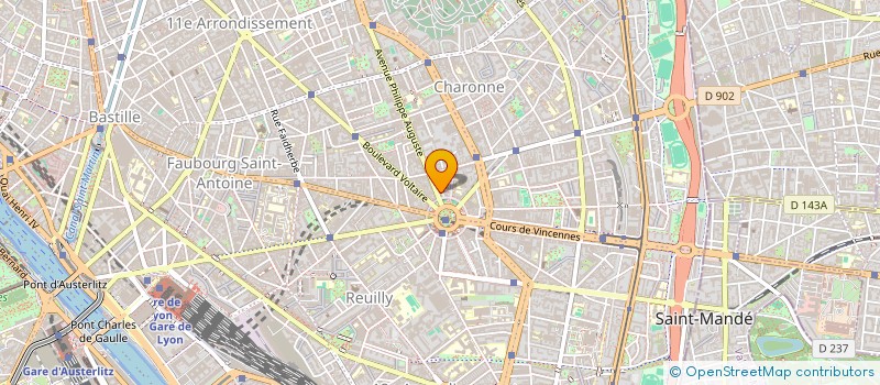 localisation de l'entreprise SYND.COPR. 215 B BD VOLTAIRE P  11 REP S  PARIS